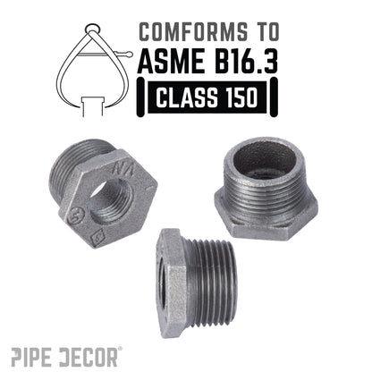 1 1/2 in. x 3/4 in. Black Bushing