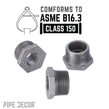 1 1/2 in. x 3/4 in. Black Bushing