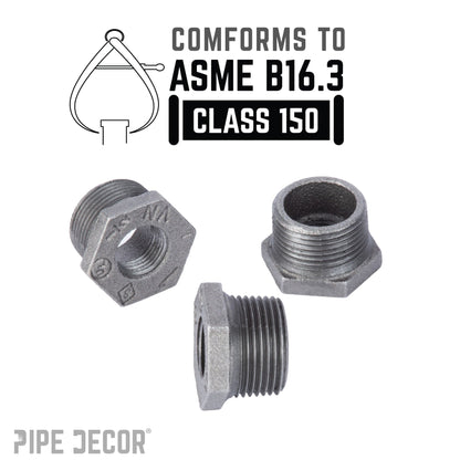 1 in. x 1/2 in. Black Bushing