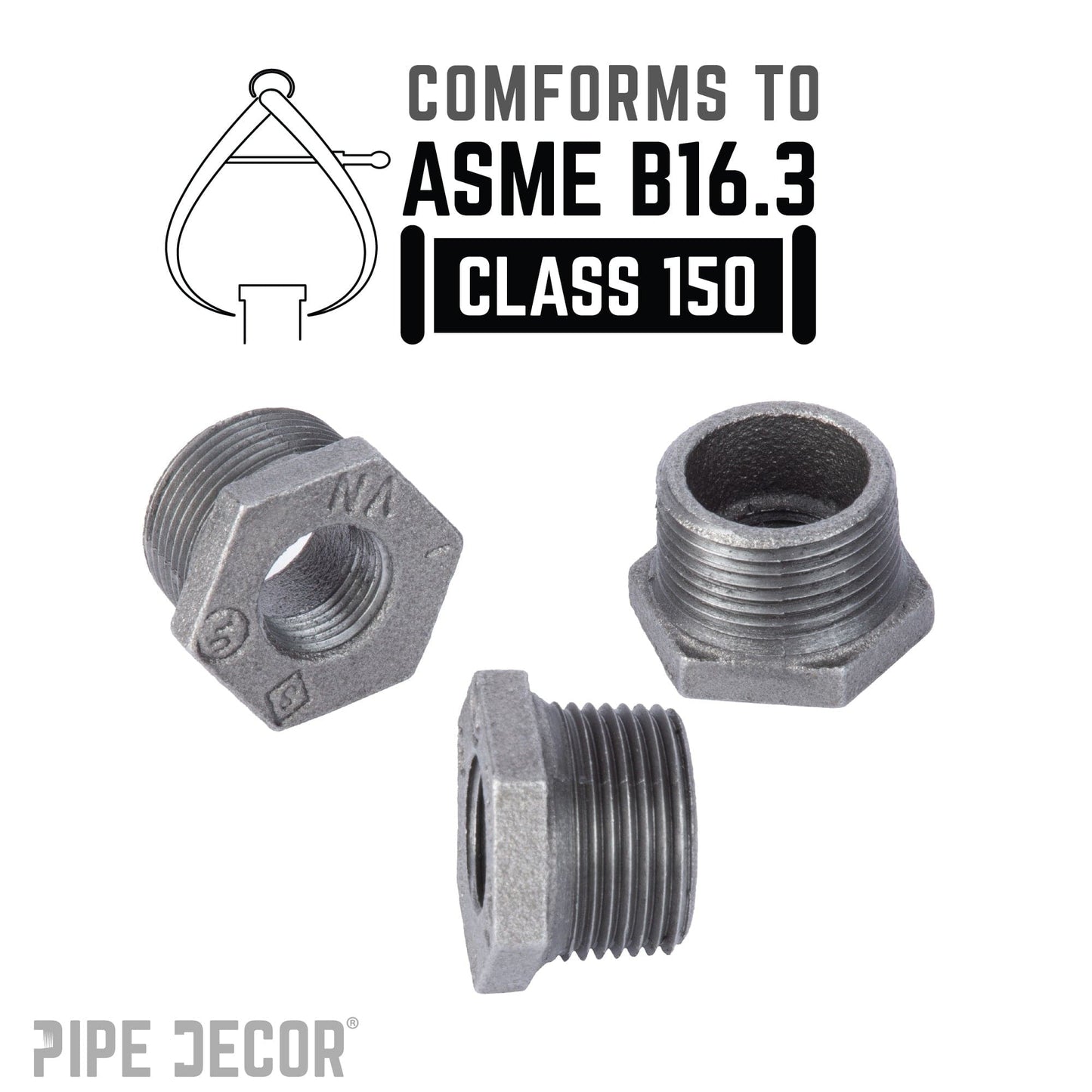 1 1/4 in. x 3/4 in. Black Bushing