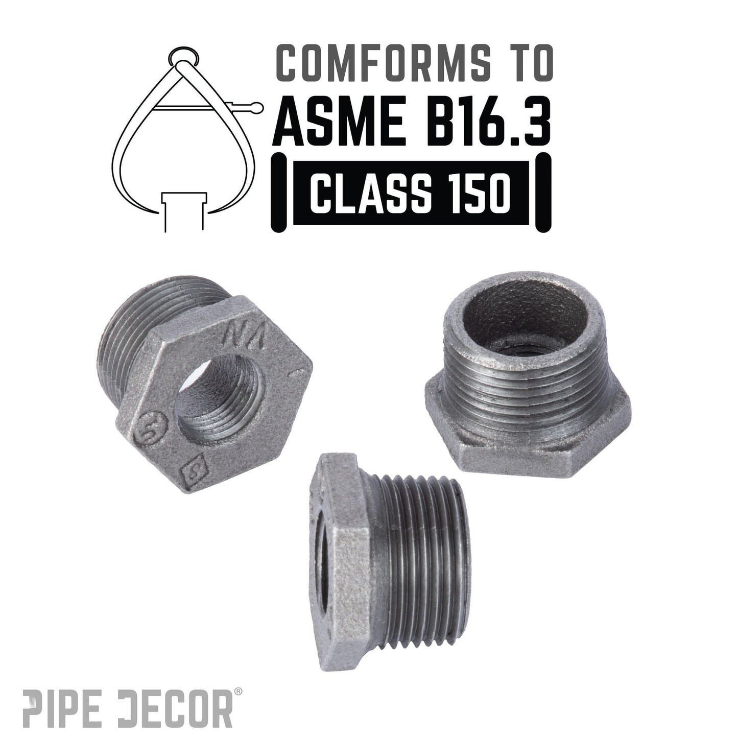 1 1/4 in. x 3/4 in. Black Bushing