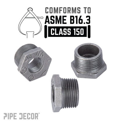 1 in. x 1/4 in. Black Bushing