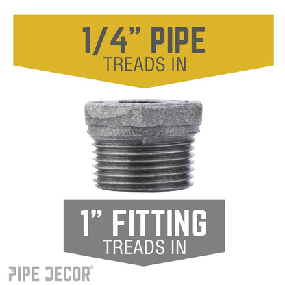 1 in. x 1/4 in. Black Bushing