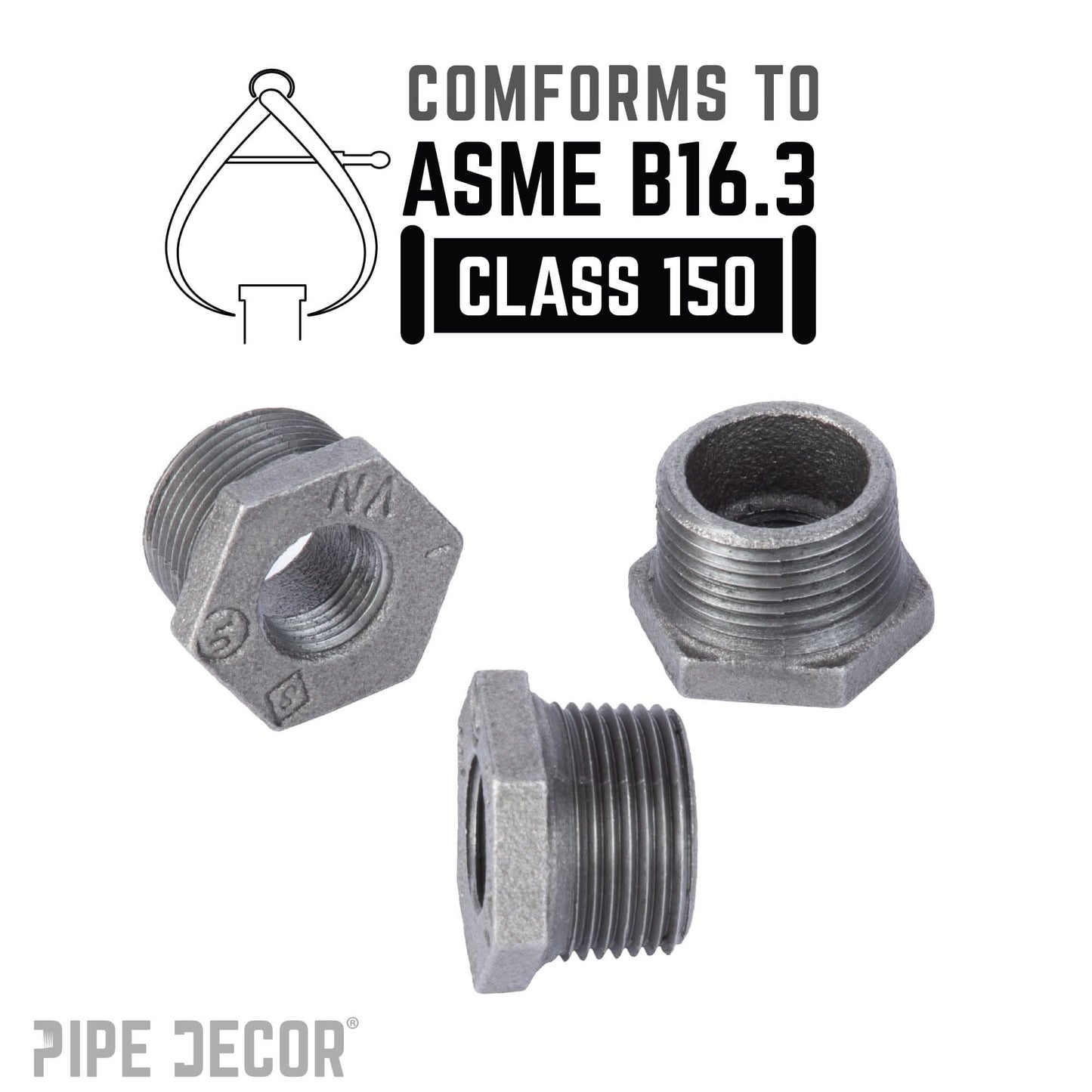 1/2 in. x 3/8 in. Black Bushing