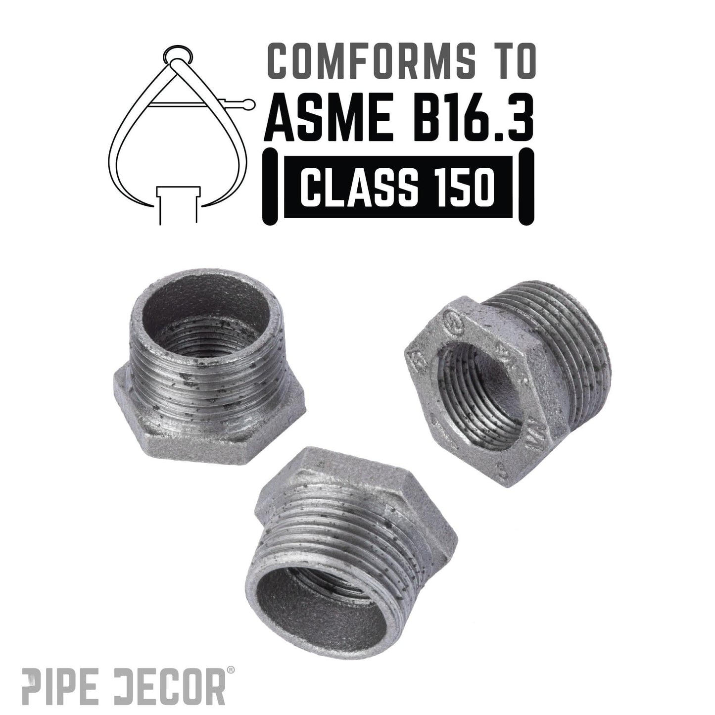1 in. x 3/4 in. Black Bushing