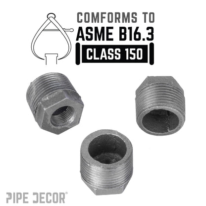 1 in. x 3/8 in. Black Bushing