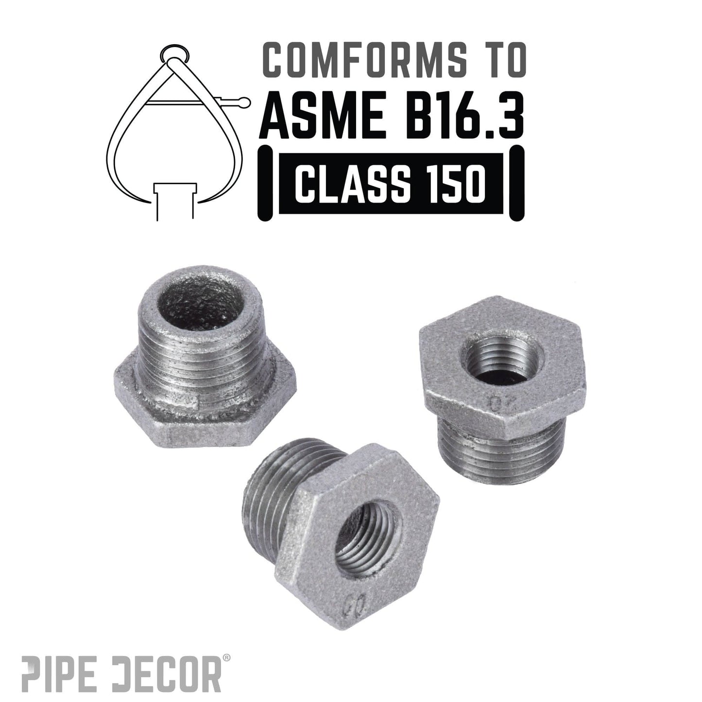 1/4 in. x 1/8 in. Black Bushing