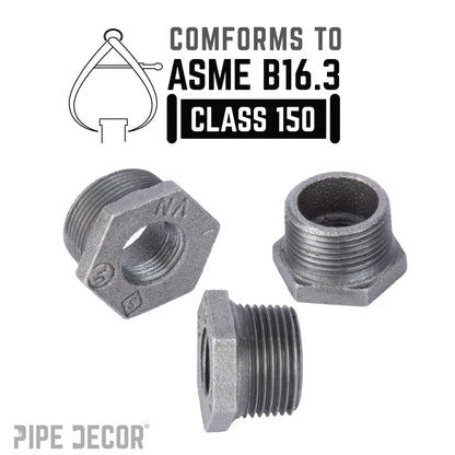 2 in. x 1 1/4 in. Black Bushing
