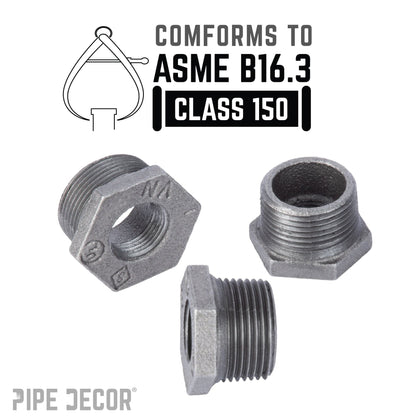 2 in. x 1 1/4 in. Black Bushing