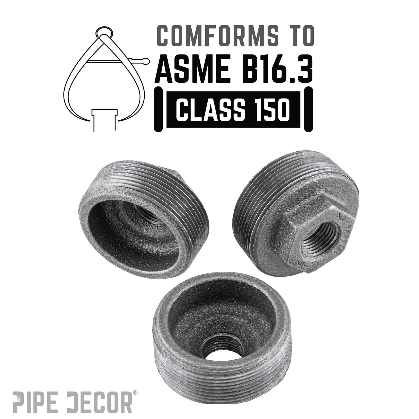 2 in. x 1/2 in. Black Bushing
