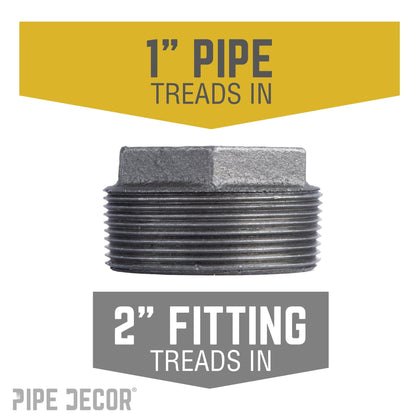 2 in. x 1 in. Black Bushing