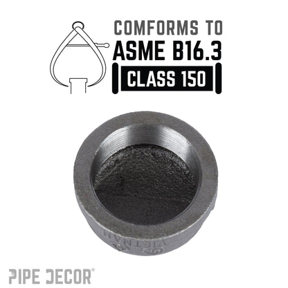 1 1/2 in. Black Cap