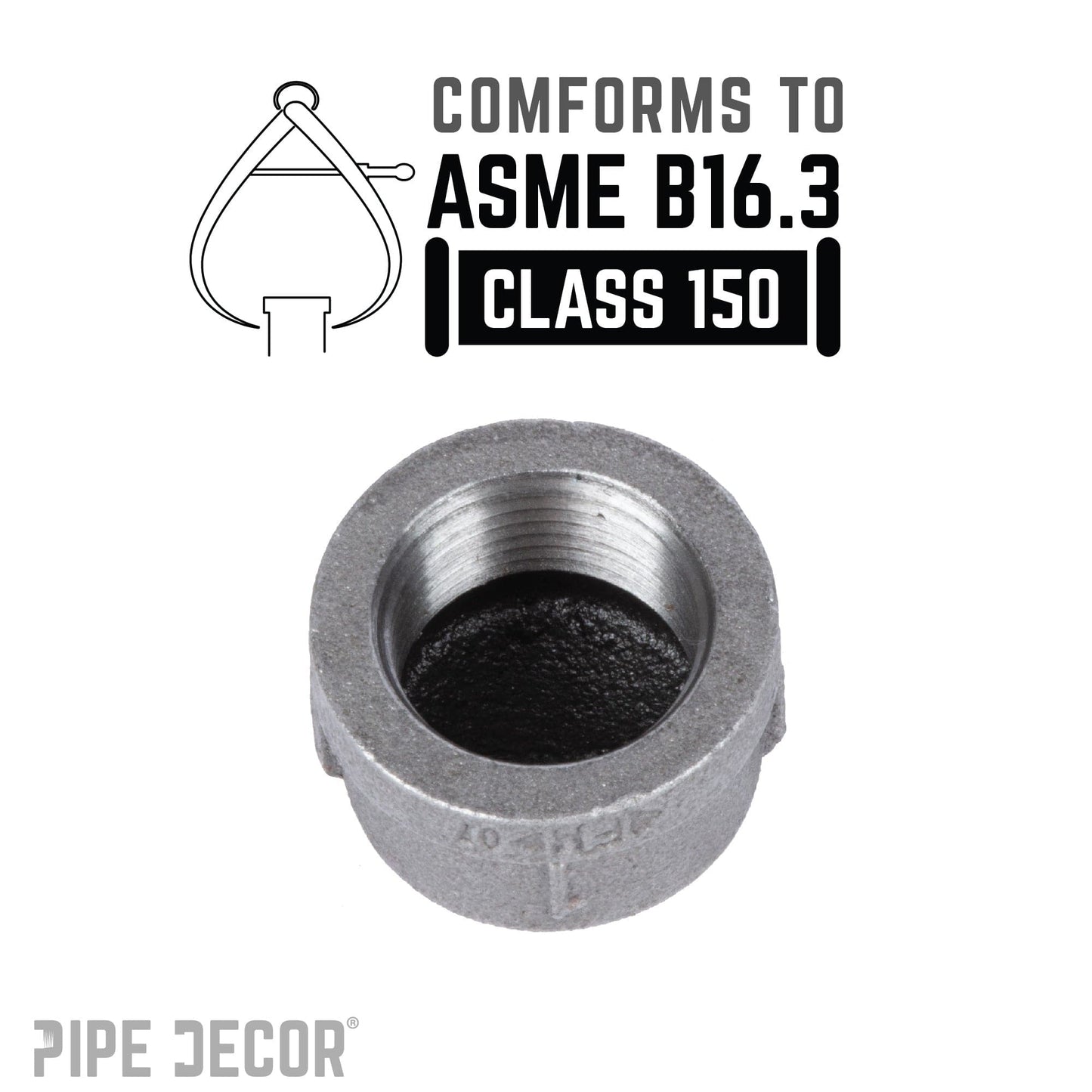 1 in. Black Cap
