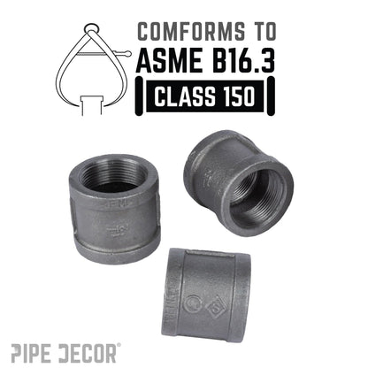 1 1/2 in. Black Coupling