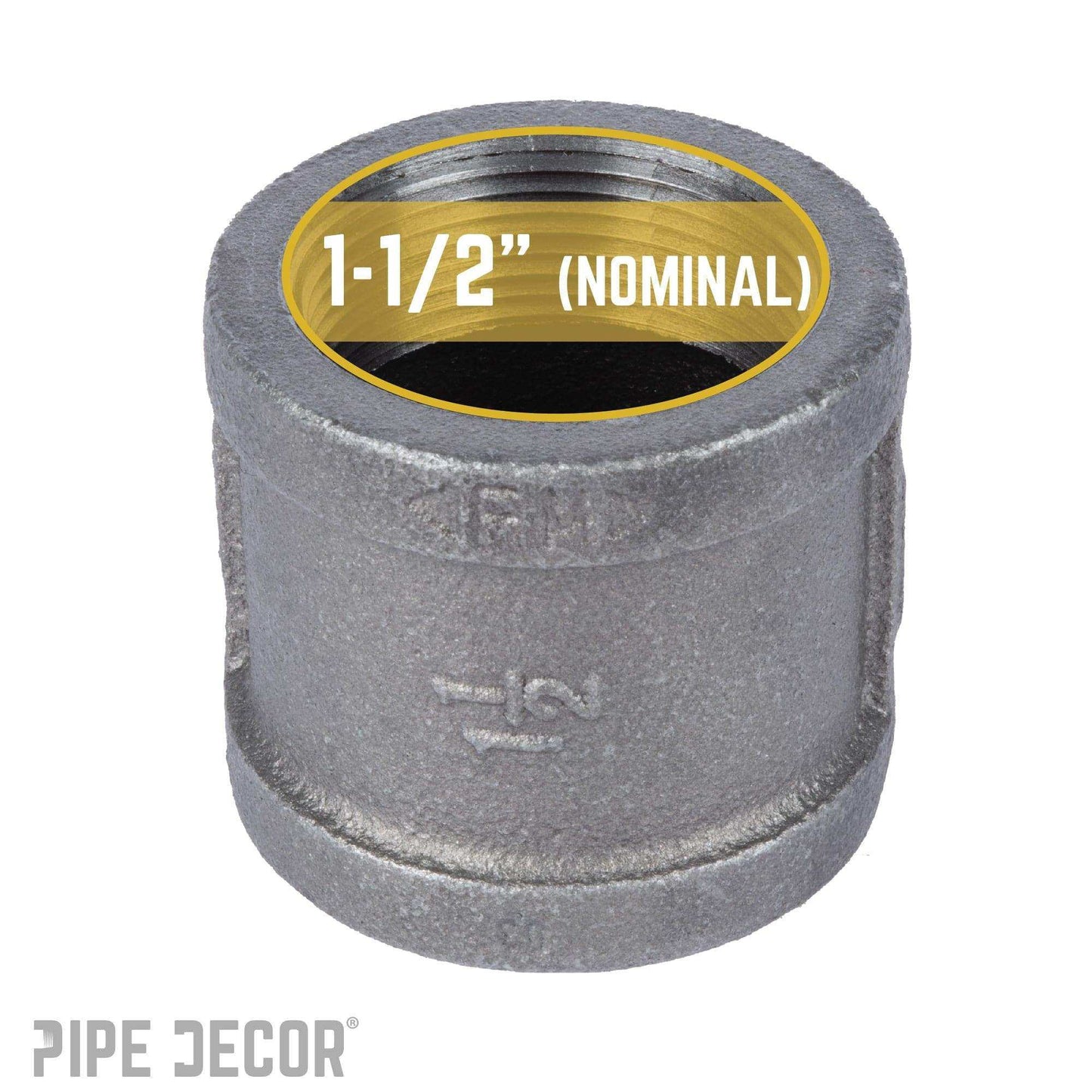 1 1/2 in. Black Coupling
