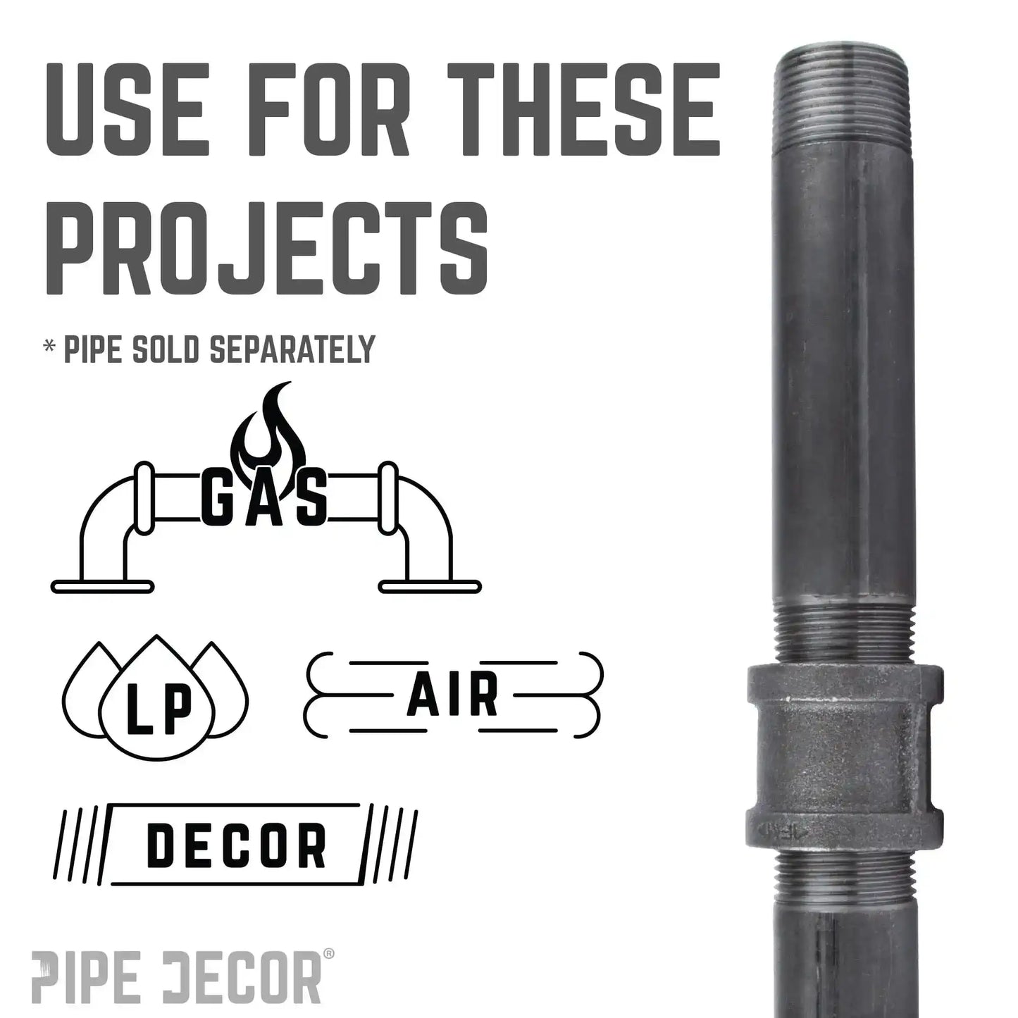 1 1/2 in. Black Coupling
