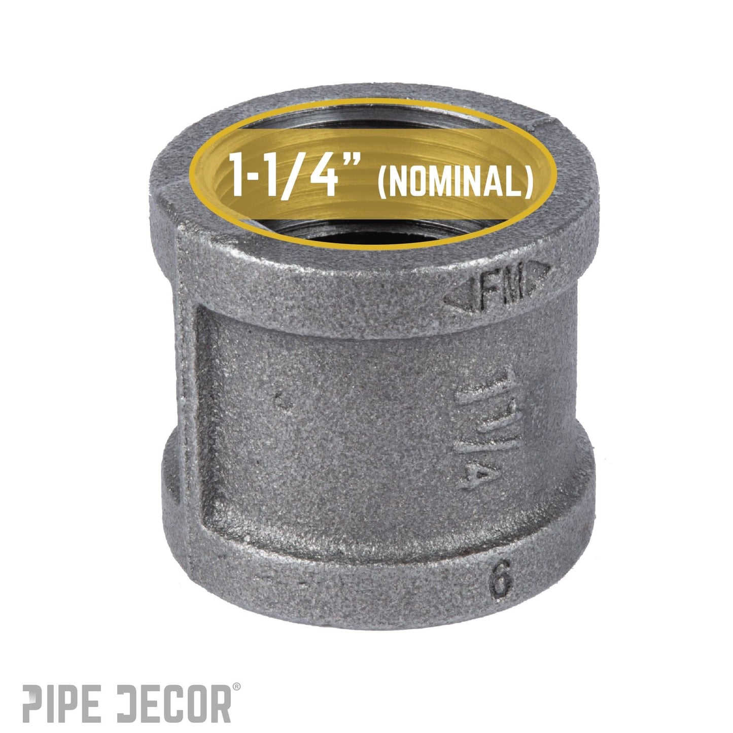 1 1/4 in. Black Coupling