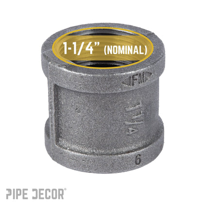 1 1/4 in. Black Coupling