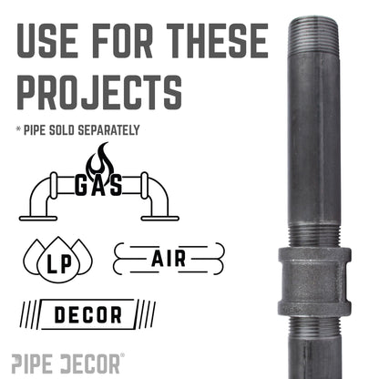 1 1/4 in. Black Coupling