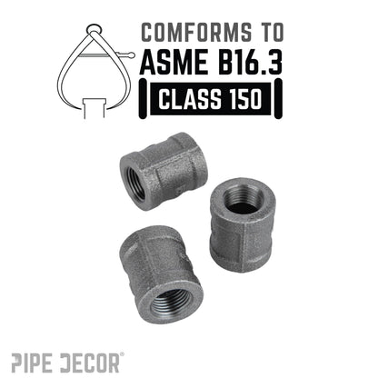1/2 in. Black Coupling