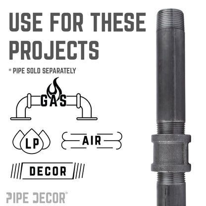 1/2 in. Black Coupling
