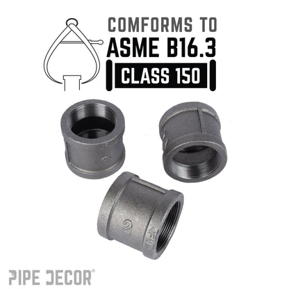 2 in. Black Coupling