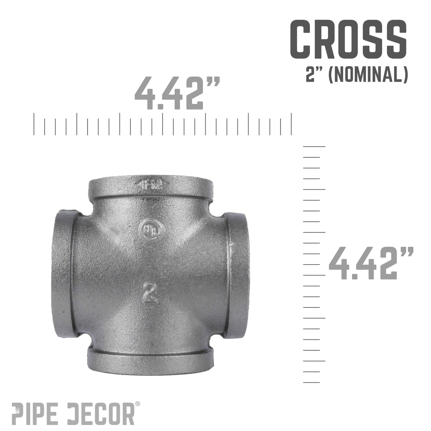 2 in. Black Cross
