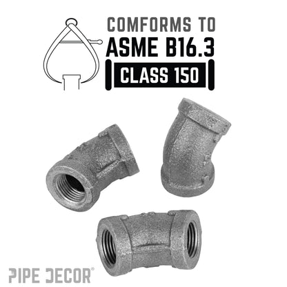 3/8 in. Black 45 Degree Elbow