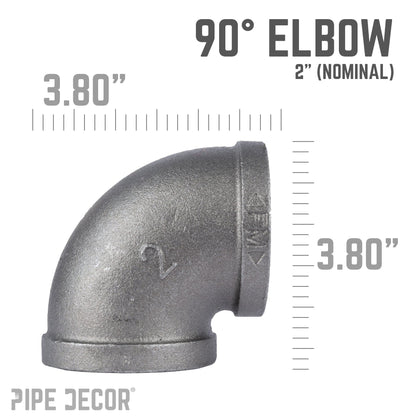 2 in. Black 90 Degree Elbow