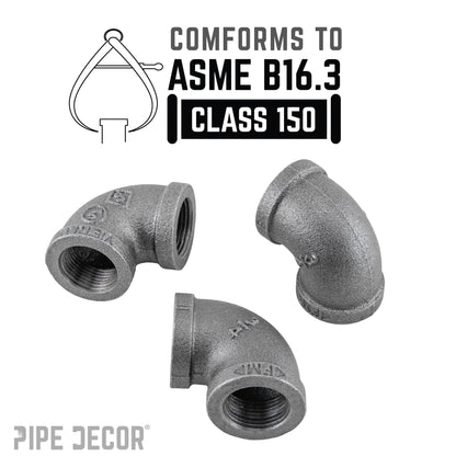 3/4 in. Black 90 Degree Elbow