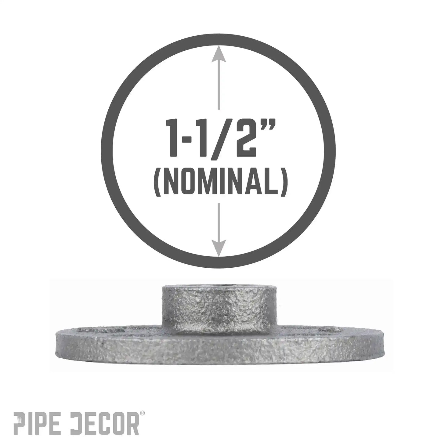 1 1/2 in. Black Floor Flange