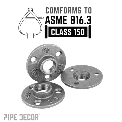1/2 in. Black Mini Flange
