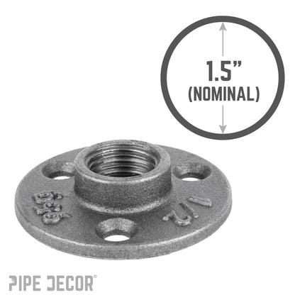 1/2 in. Black Mini Flange
