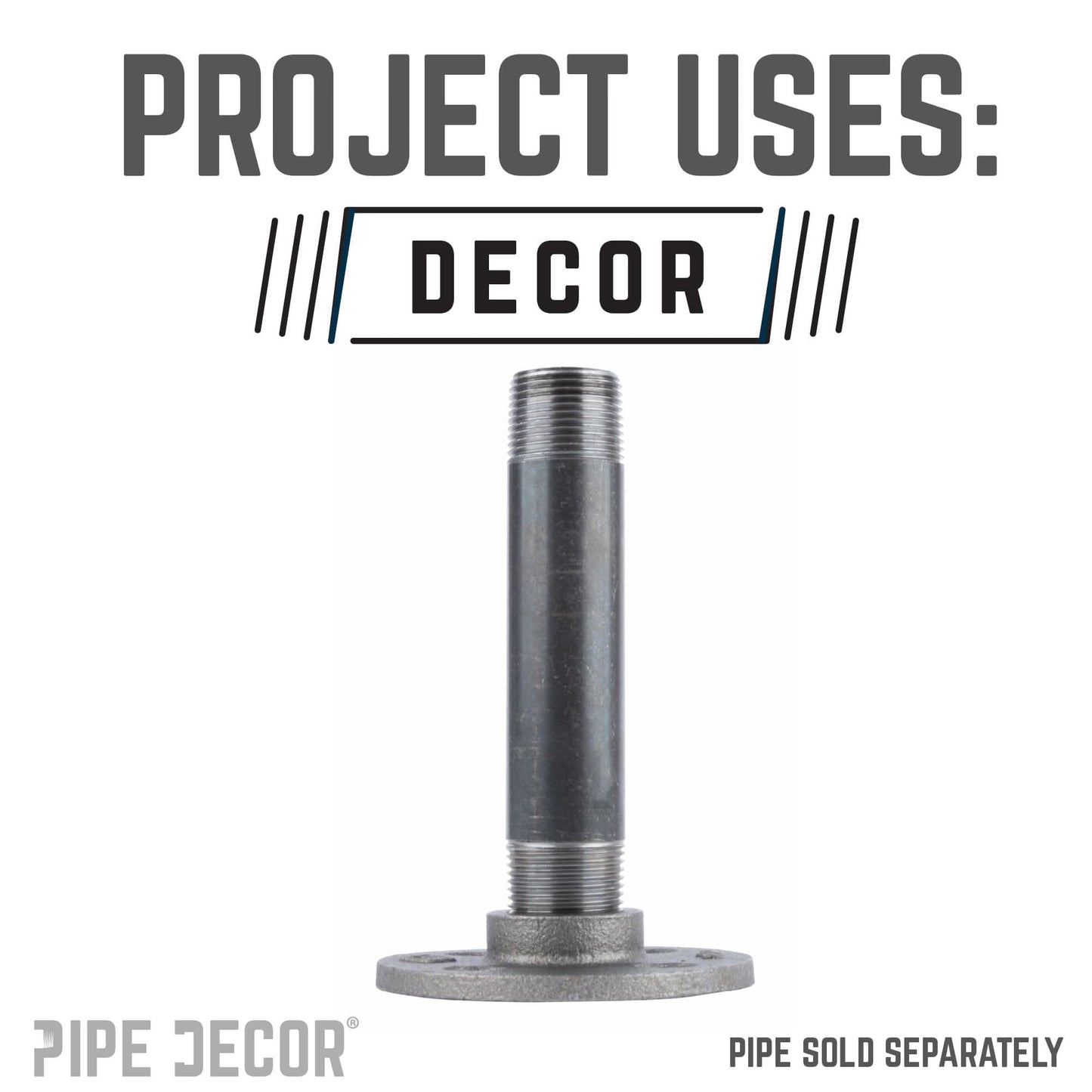 3/4 in. Black Mini Flange