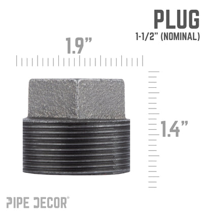 1 1/2 in. Black Plug