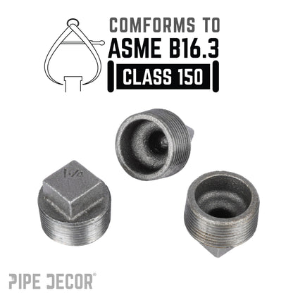 1 1/4 in. Black Plug