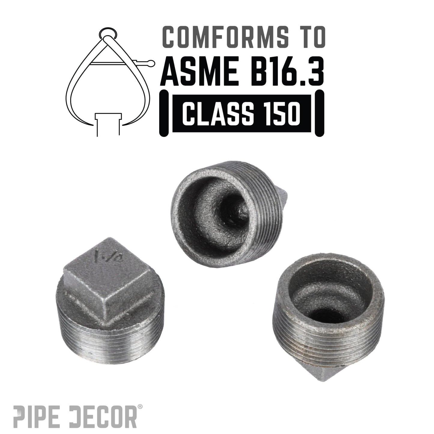 1 1/4 in. Black Plug