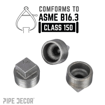 1 1/4 in. Black Plug