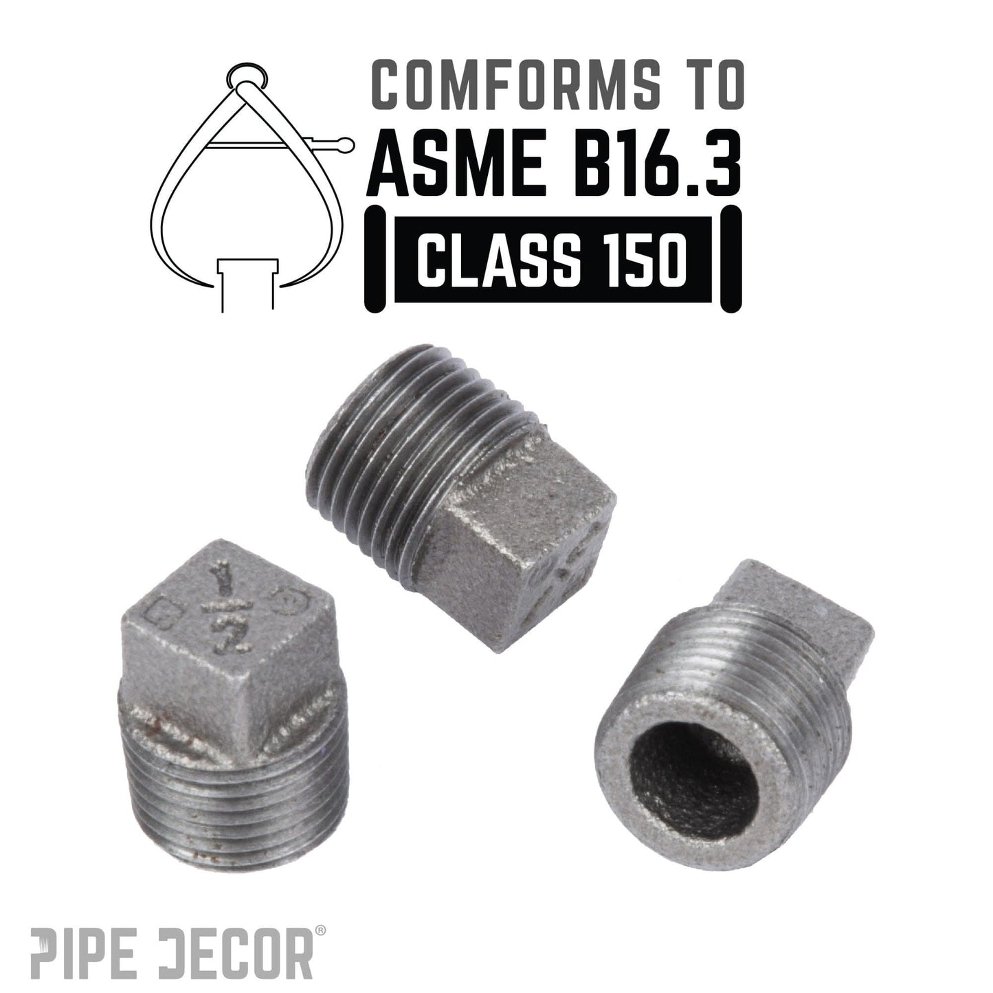 1/2 in. Black Plug