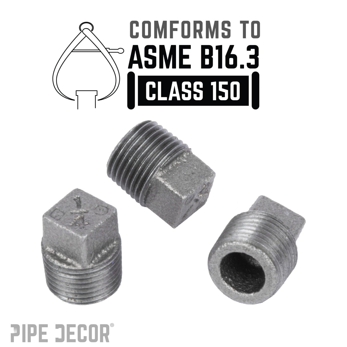 1/4 in. Black Plug