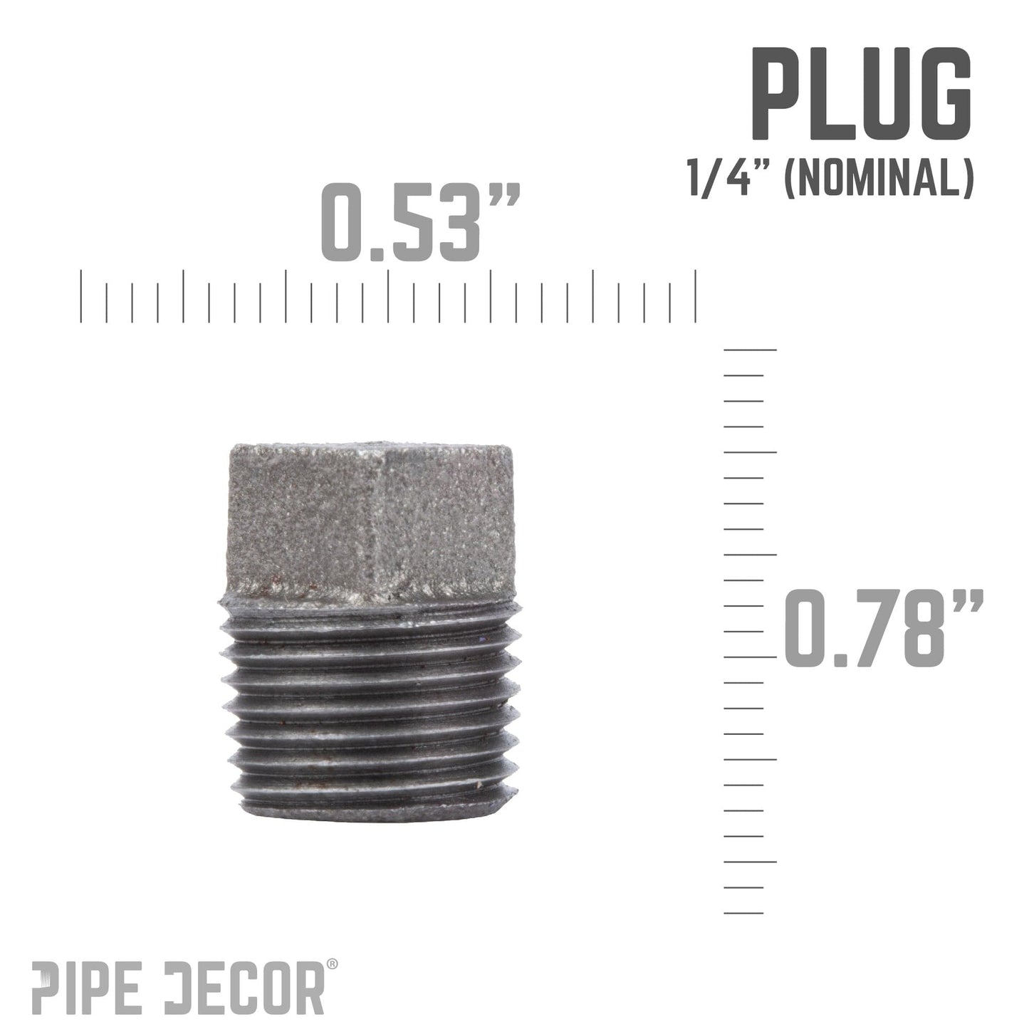 1/4 in. Black Plug