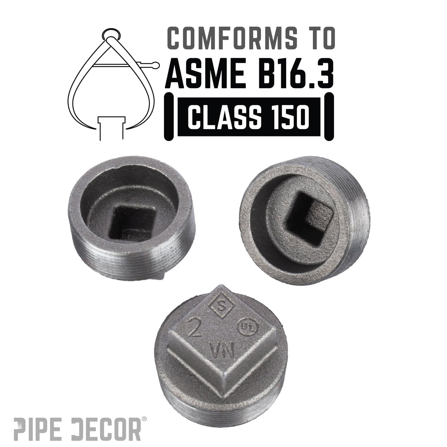 2 in. Black Plug