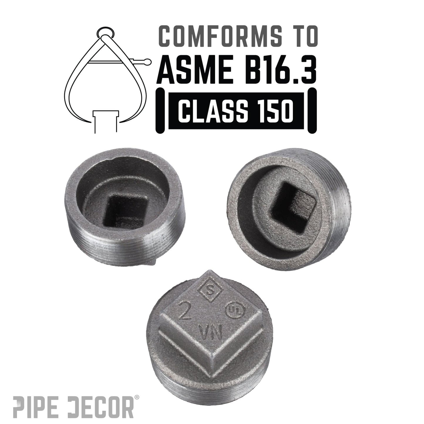 2 in. Black Plug