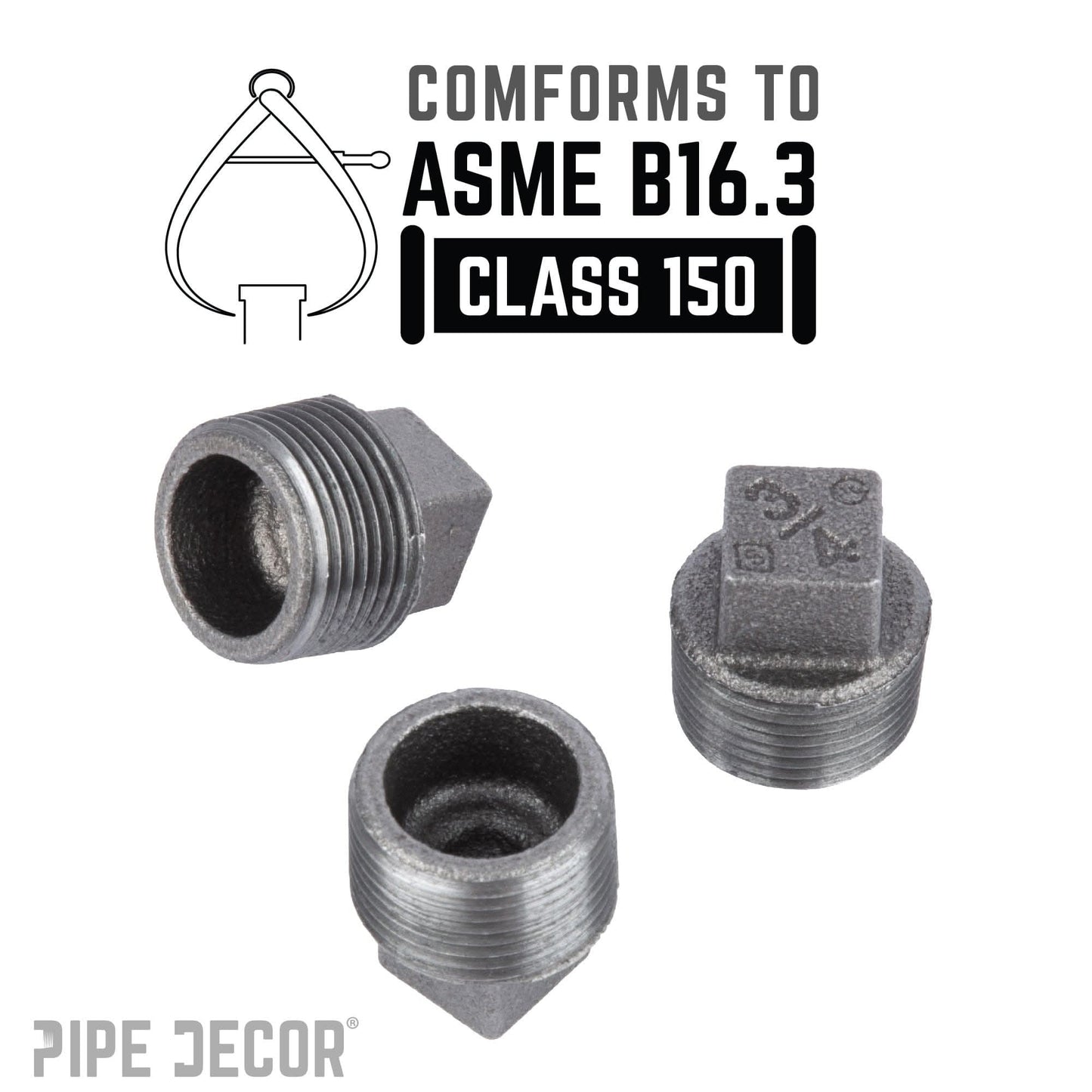 3/4 in. Black Plug