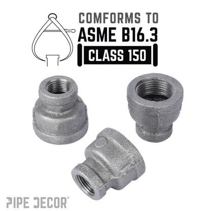 1 1/2 in. x 1 in. Black Reducing Coupling
