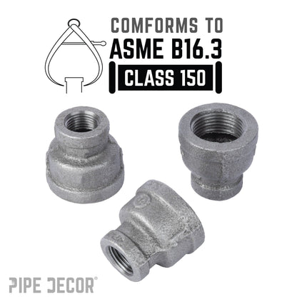 1 1/2 in. x 1 in. Black Reducing Coupling