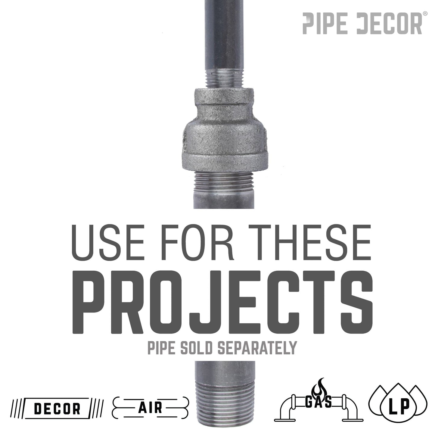 1 1/2 in. x 3/4 in. Black Reducing Coupling