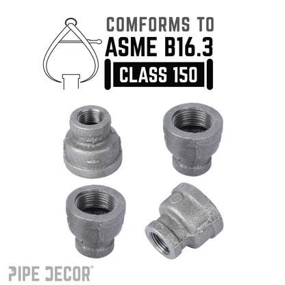 1 in. x 1/2 in. Black Reducing Coupling