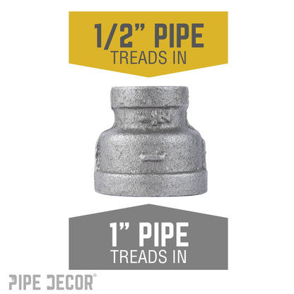 1 in. x 1/2 in. Black Reducing Coupling