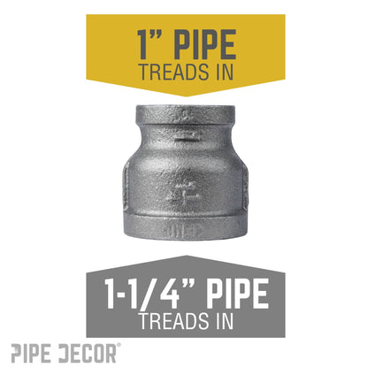 1 1/4 in. x 1 in. Black Reducing Coupling
